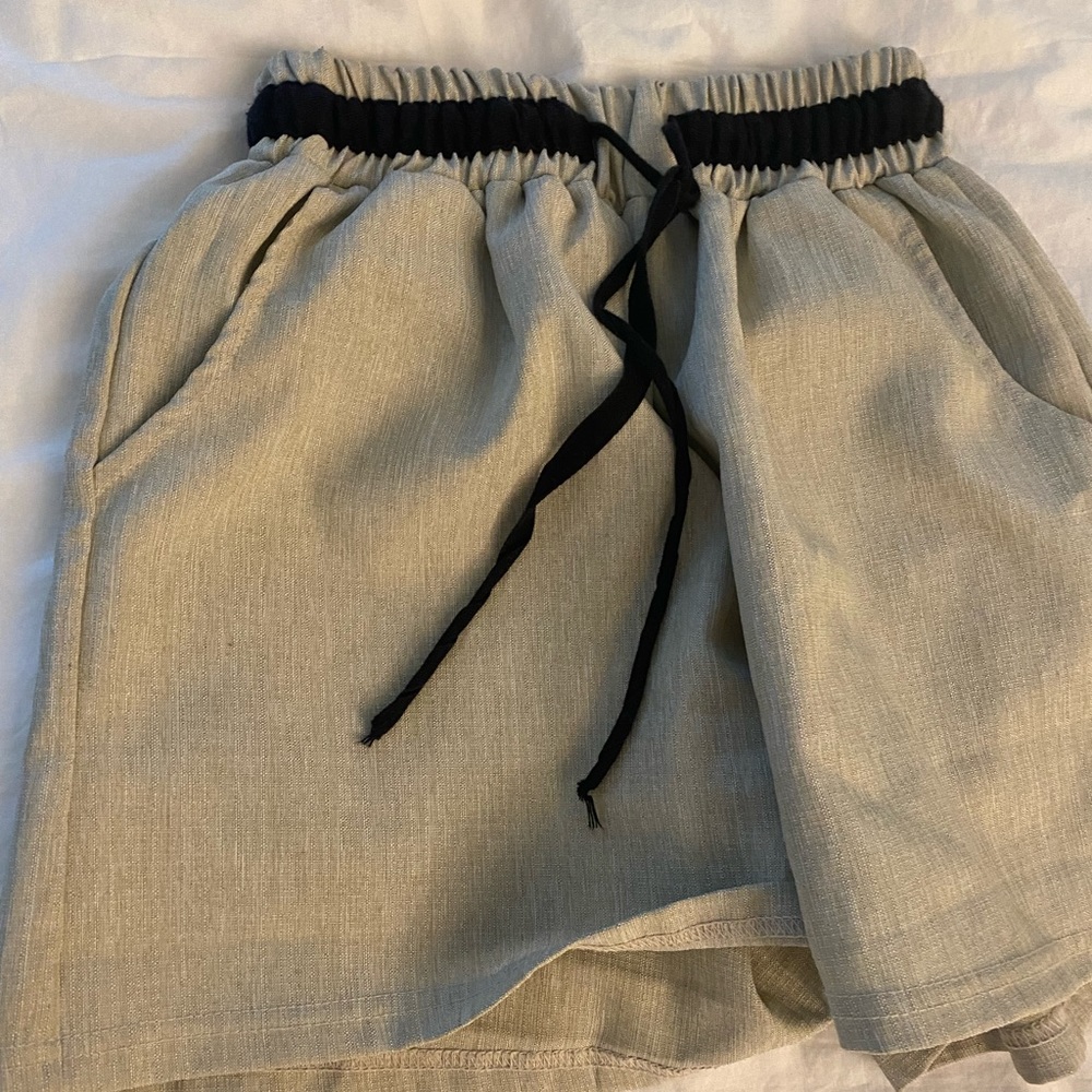tan shorts